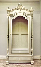 single door transitional armoire